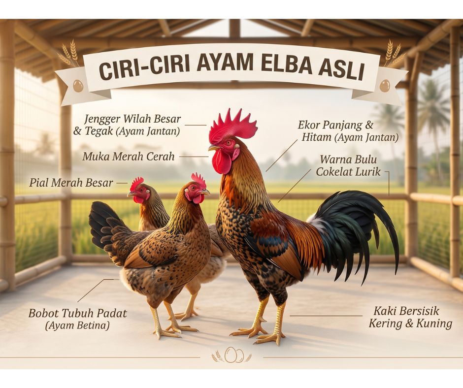 ciri-ciri ayam elba asli