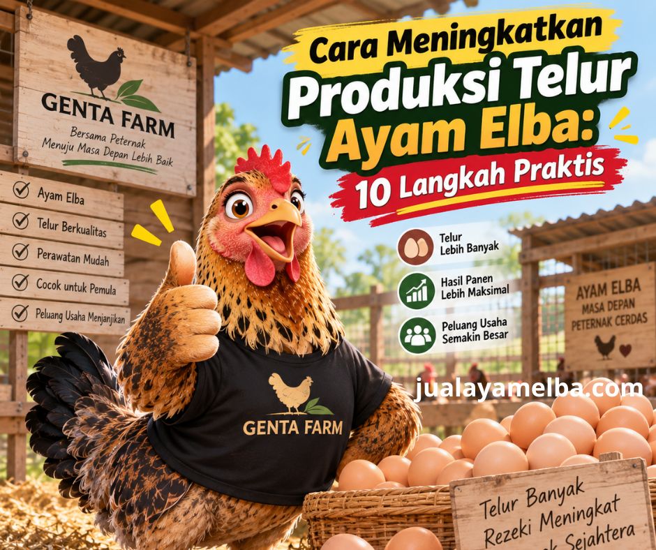 cara meningkatkan produksi telur ayam elba